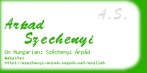 arpad szechenyi business card