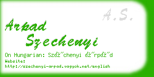 arpad szechenyi business card